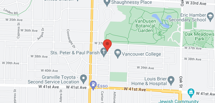 map of 1409 W 38TH AVENUE